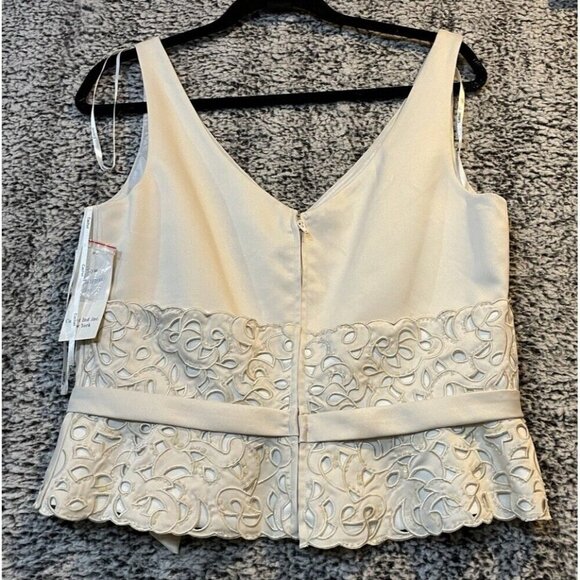 Cachet Womens Size 14 Formal Beaded Embellished Ivory Crop Top Wedding Party NEW - Picture 2 of 6